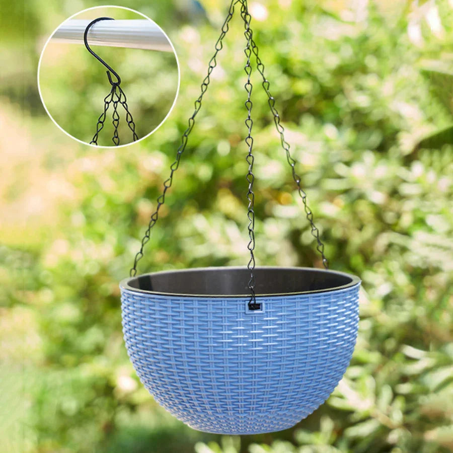 Bohemian Rattan Hanging Planter Pot with Natural Pattern - Luxicro