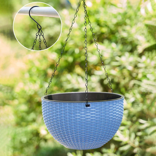 Bohemian Rattan Hanging Planter Pot with Natural Pattern - Luxicro