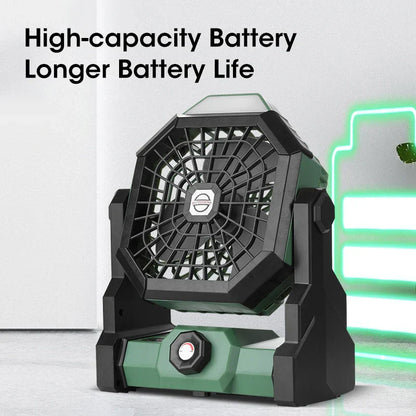 Portable LED Camping Light with Fan