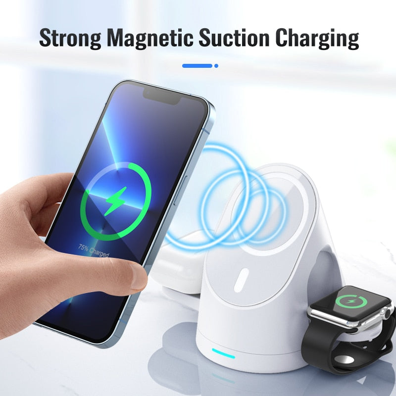 Portable 3 in 1 Phone Charging Dock Stand