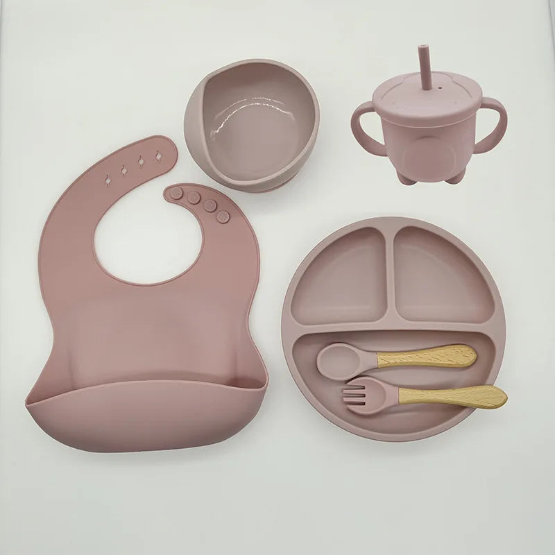Baby Safe 8pc Suction Plate Bowl Spoon Set