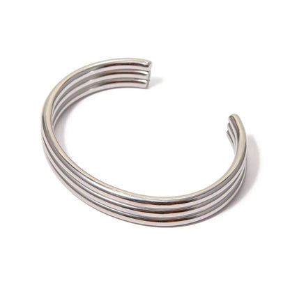 Luxury Triple RowGold Tone Cuff Bangle