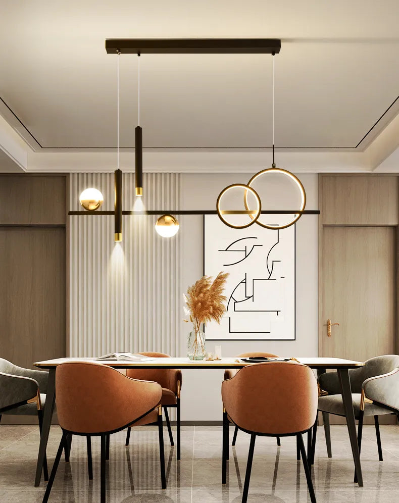 Sleek Slim LED Pendant Light with Remote Dimmer Control