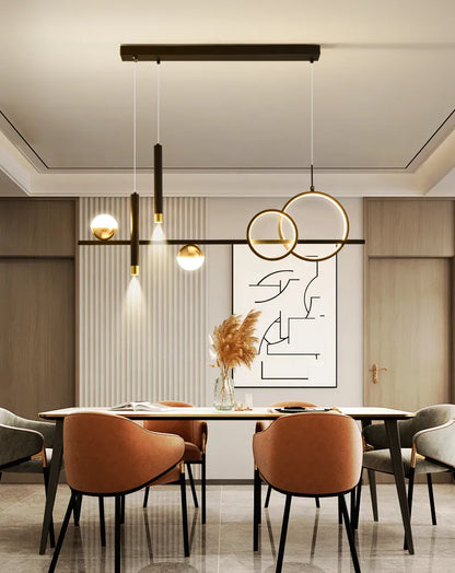 Sleek Slim LED Pendant Light with Remote Dimmer Control