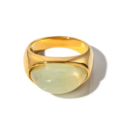 Luxurious Oval Stone Ring Collection