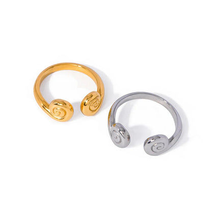 Adjustable Silver Spiral Style Ring