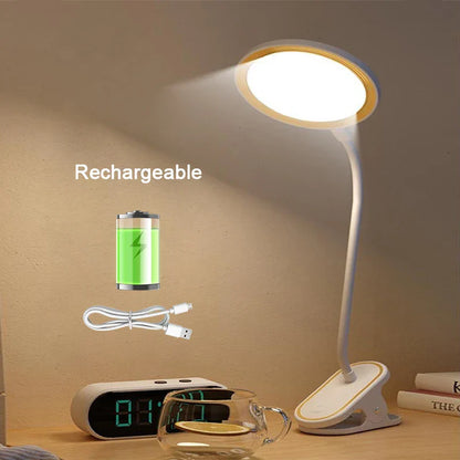 Bright LED Desk Lamp with Battery and Warm Glow
