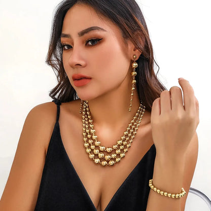 Fashionable 3pc Earring Necklace Bracelet Set