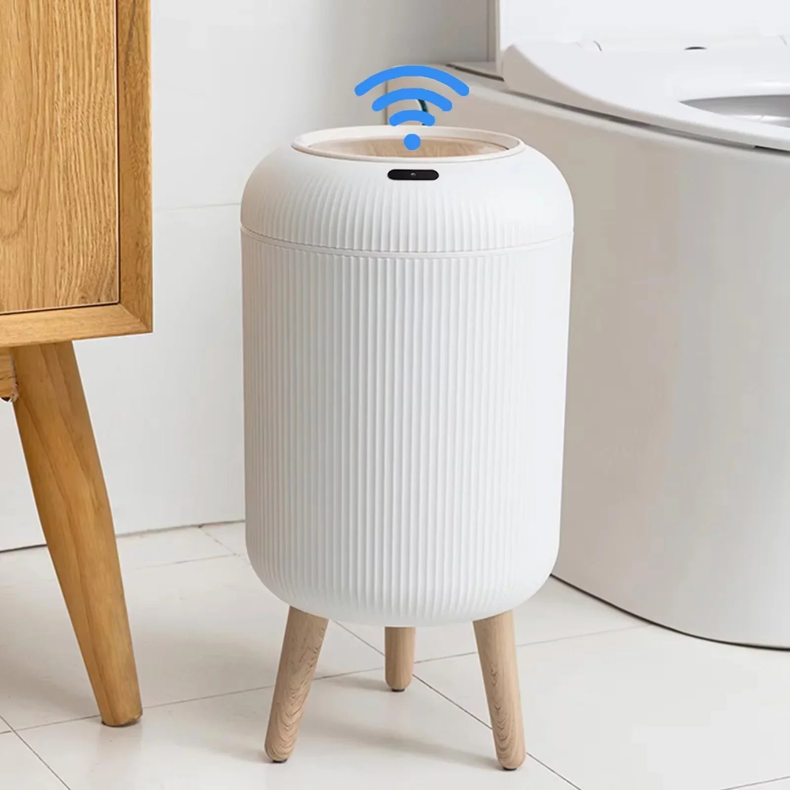 Compact Touchless Sensor Trash Can, Smart Home Bin - Luxicro