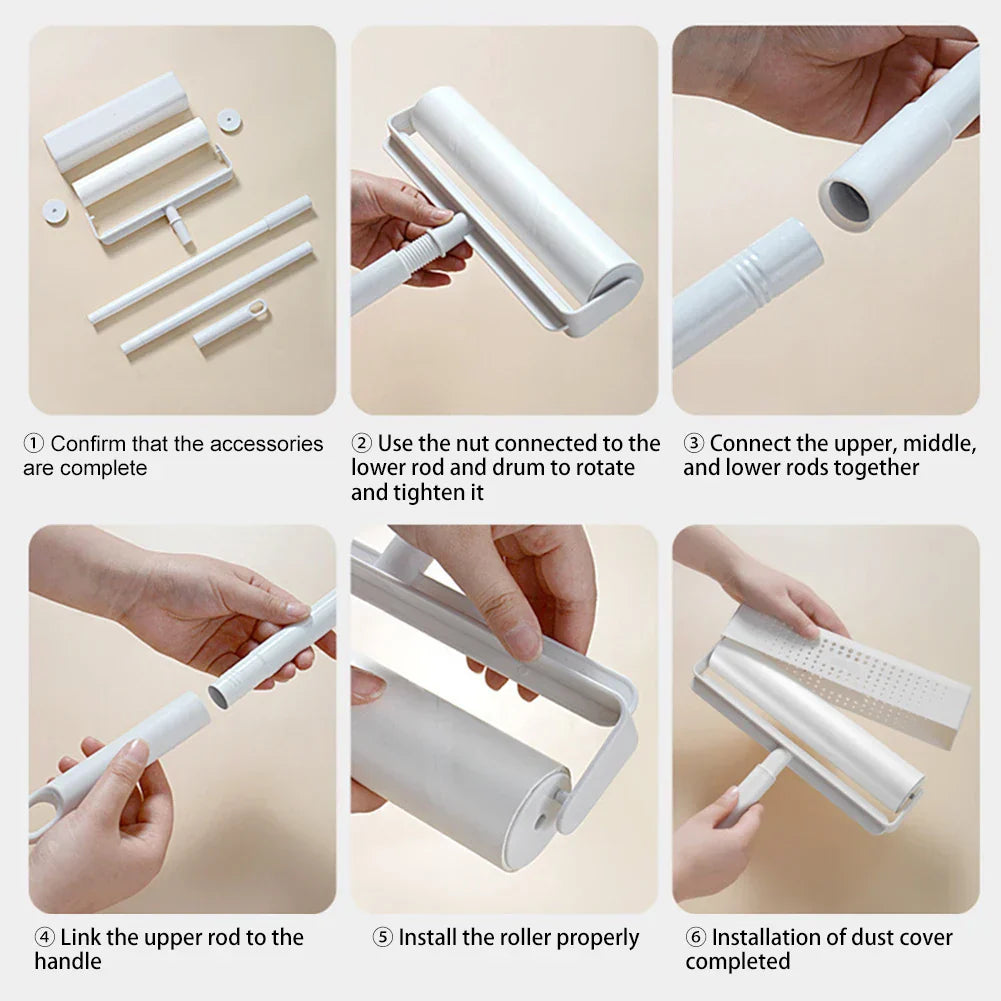 Practical Lint Roller with Long Extendable Handle