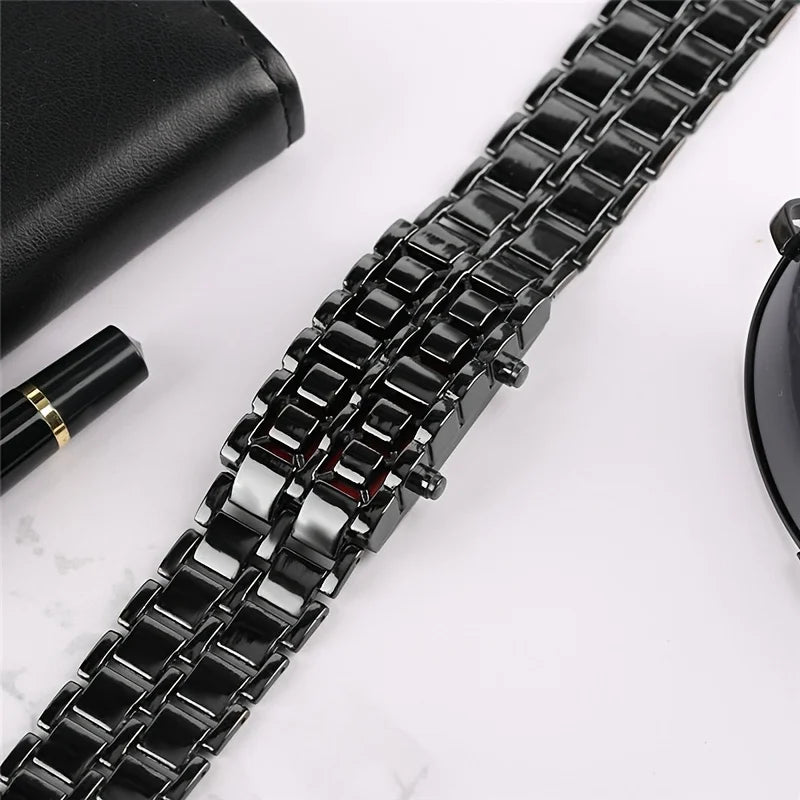 Colorful LED Flowing Digital Sports Watch