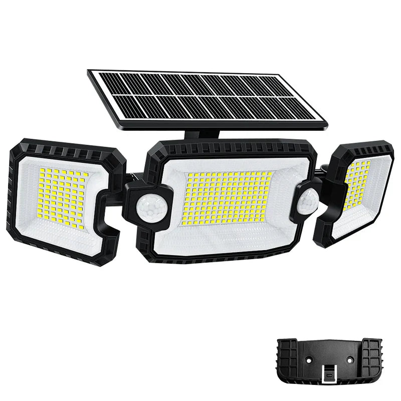 Bright Solar Powered Motion Spotlight 167 LEDs