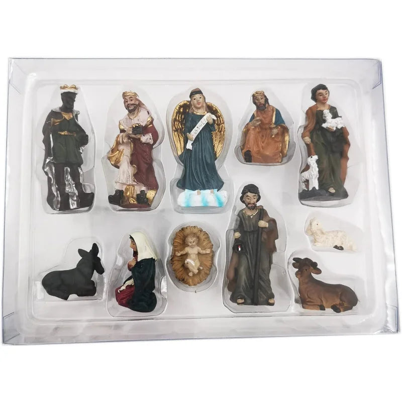 Traditional Christmas Nativity Scene 11 Piece Set - Luxicro