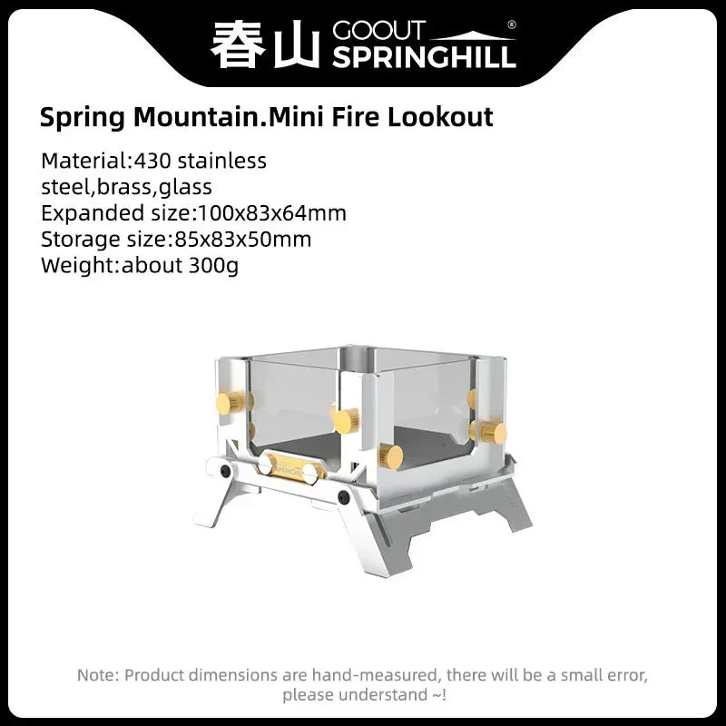 Compact Outdoor Stainless Steel Camping Wood Stove
