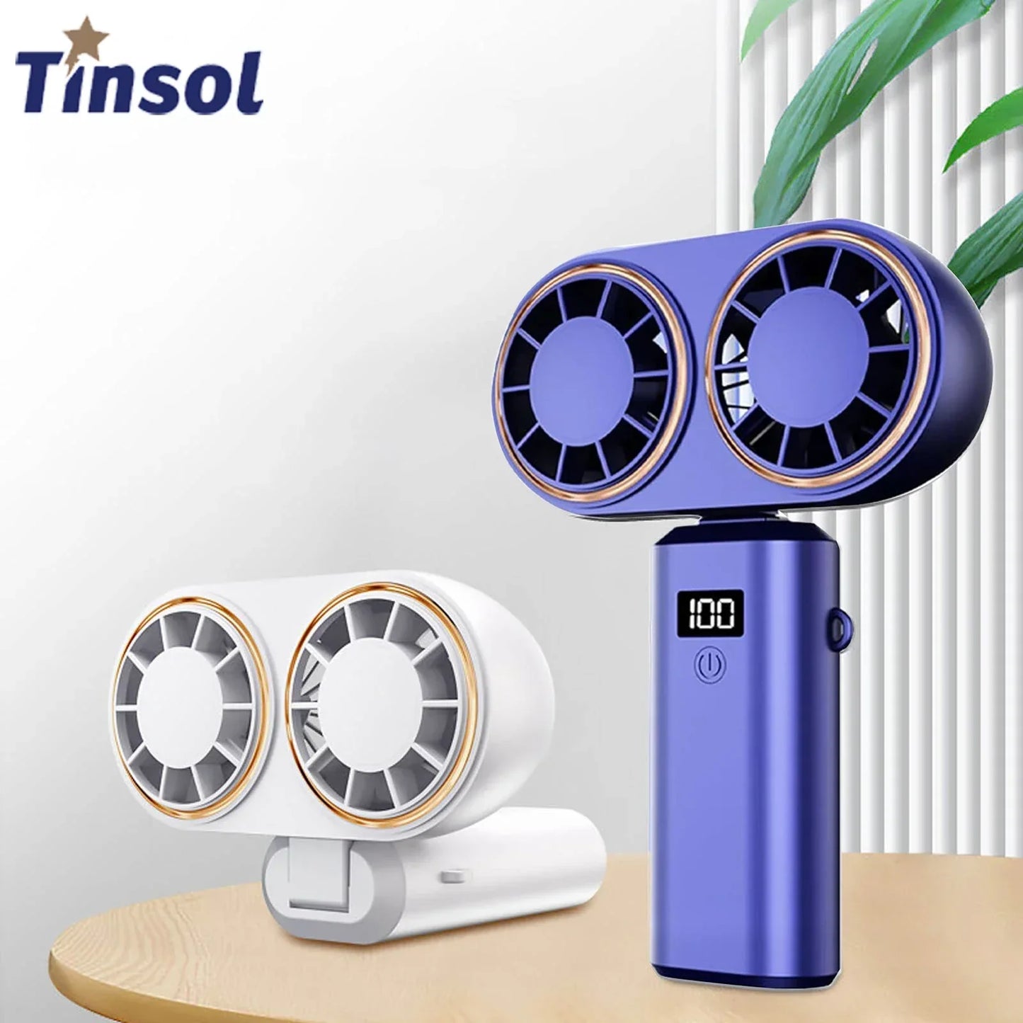 Compact USB Personal Cooling Fan with LCD Display