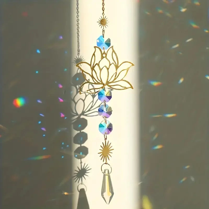 Beautiful Glass Crystal Wind Chime for Home Decor