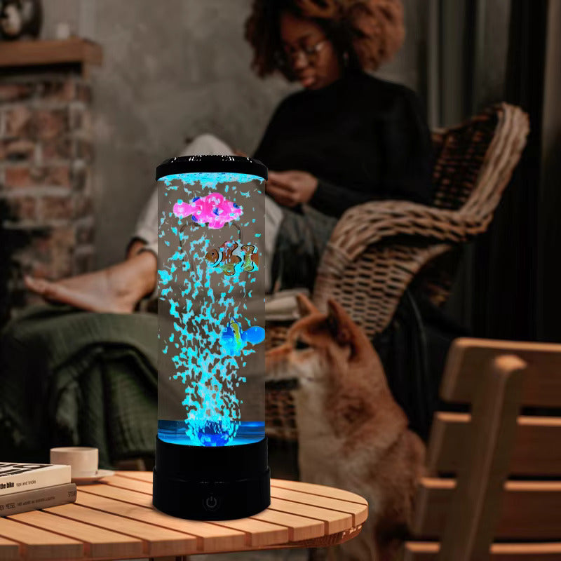 Calming Multicolor Fish Tank Desk Lamp