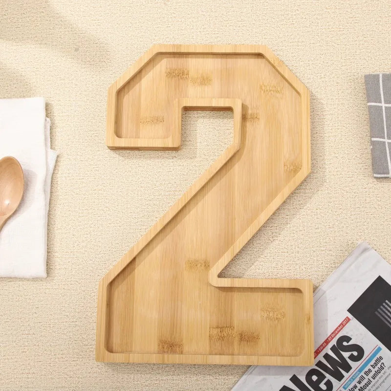 Rustic Wood Numbered Serving Platter - Luxicro