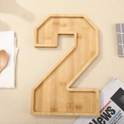 Rustic Wood Numbered Serving Platter - Luxicro