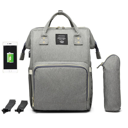 Spacious Baby Diaper Bag USB Backpack