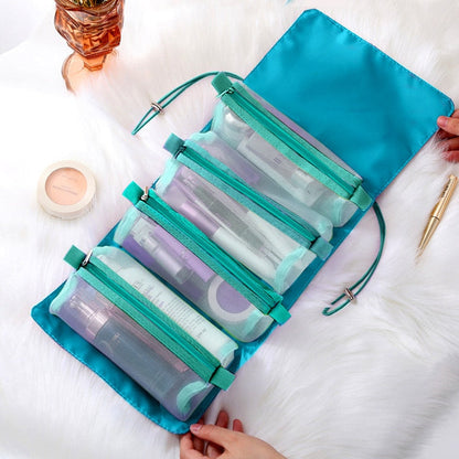 Compact Folding Cosmetic Travel Case Bag