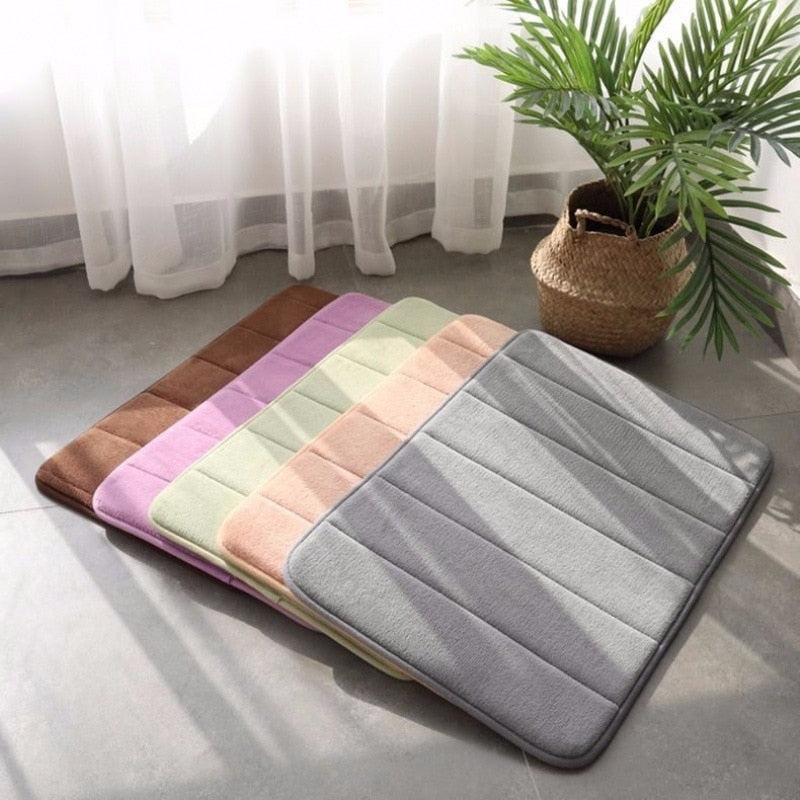 Soft Memory Foam Bathroom Mat with Non Slip Base