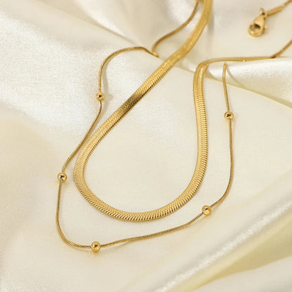 Luxury Bar Chain Stacked Necklace Set