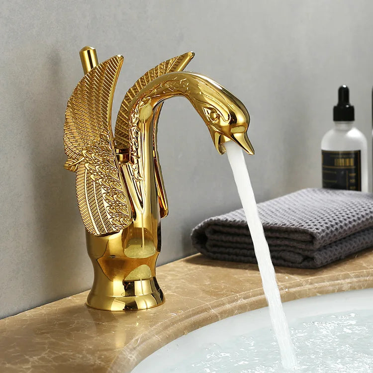 Premium One Handle Brushed Gold Sink Faucet