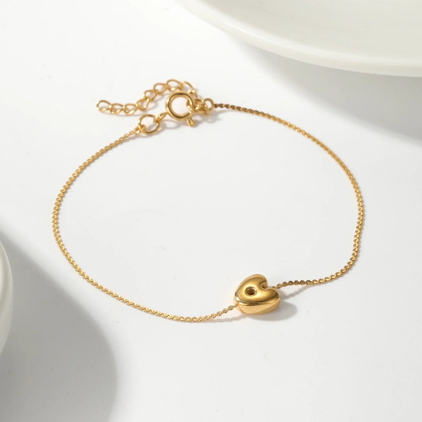 Dainty Personalized Letter Charm Bangle