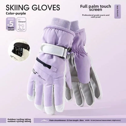 Insulated Water Resistant Snow Gloves with Touchscreen Tips