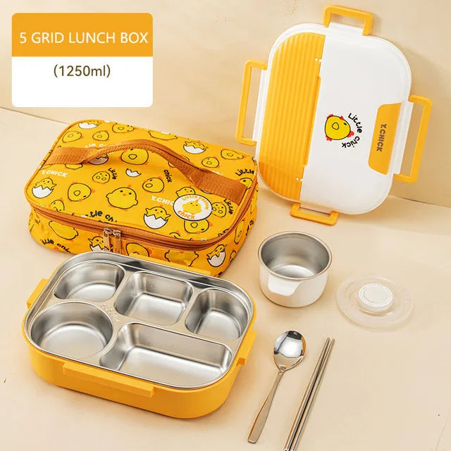 Insulated Stainless Steel Meal Prep Lunch Box Set