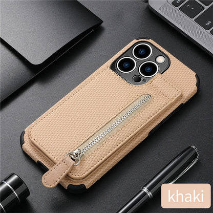Luxicro Slim Zip Phone Wallet Case