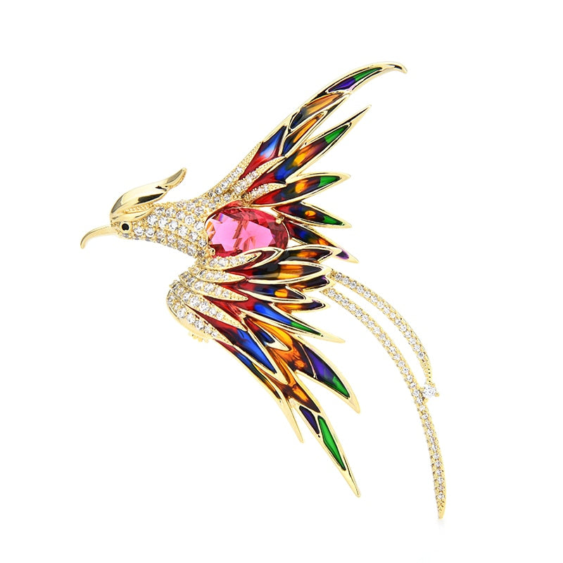 Colorful Bird Enamel Pin - Luxicro