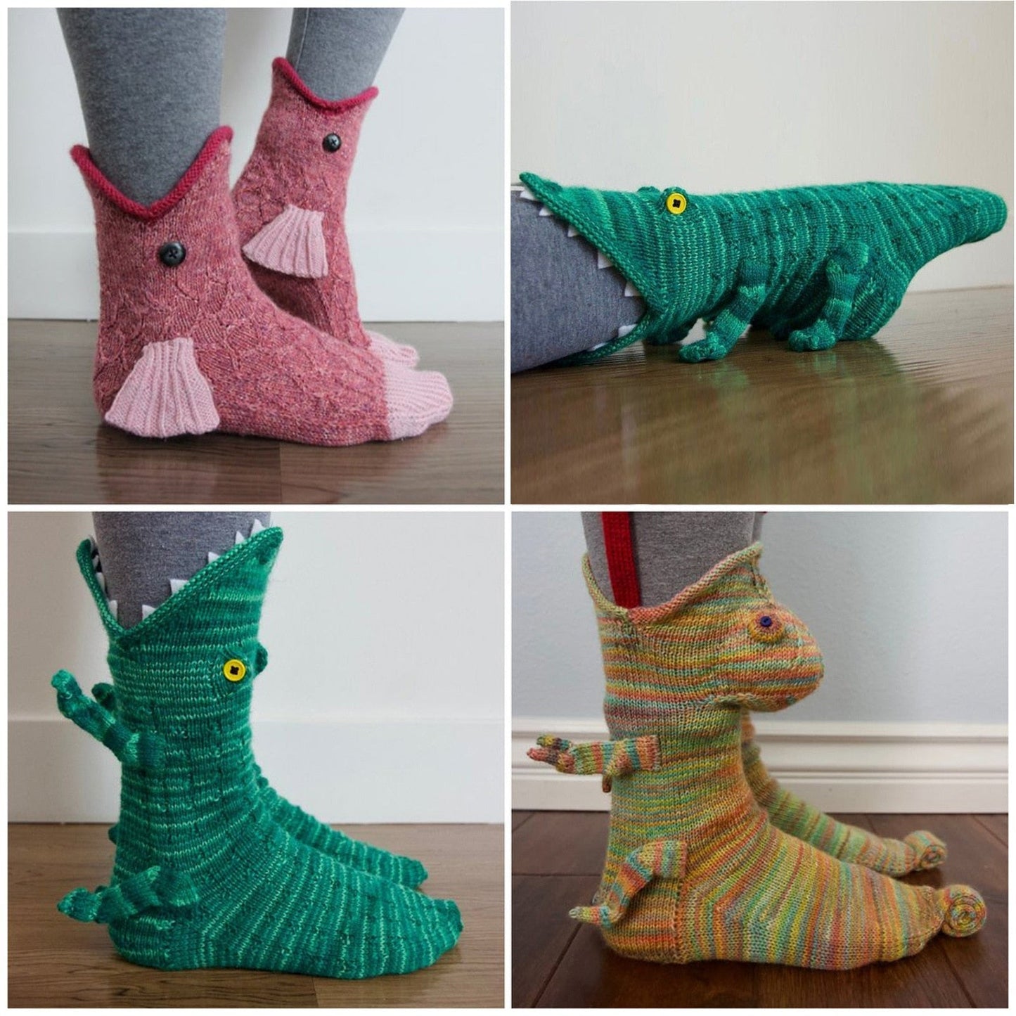 Fun Animal Print Knitted Socks