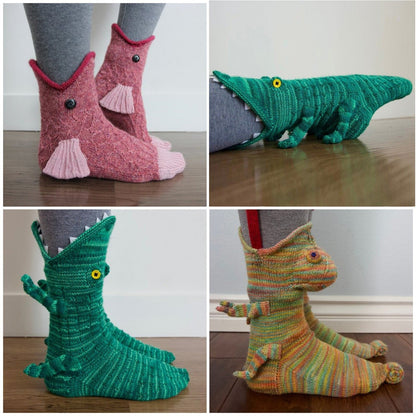 Fun Animal Print Knitted Socks