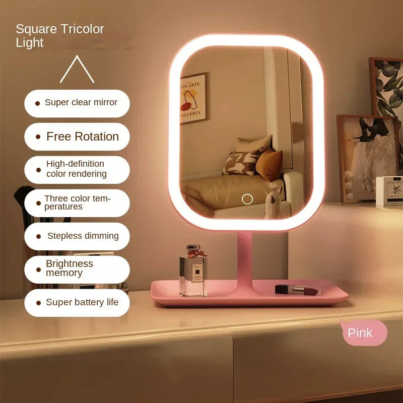 Stylish LED Makeup Mirror with Dimmable Light
