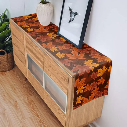 Rustic Beige Autumn Table Runner