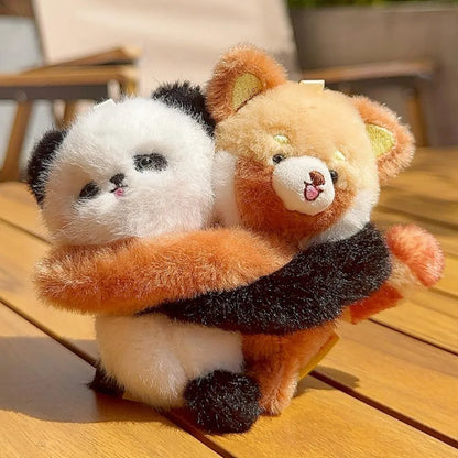 Cute Plush Animal Hug Keychain Toys