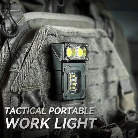 Compact Rechargeable LED Work Lamp with Magnetic Base - Luxicro