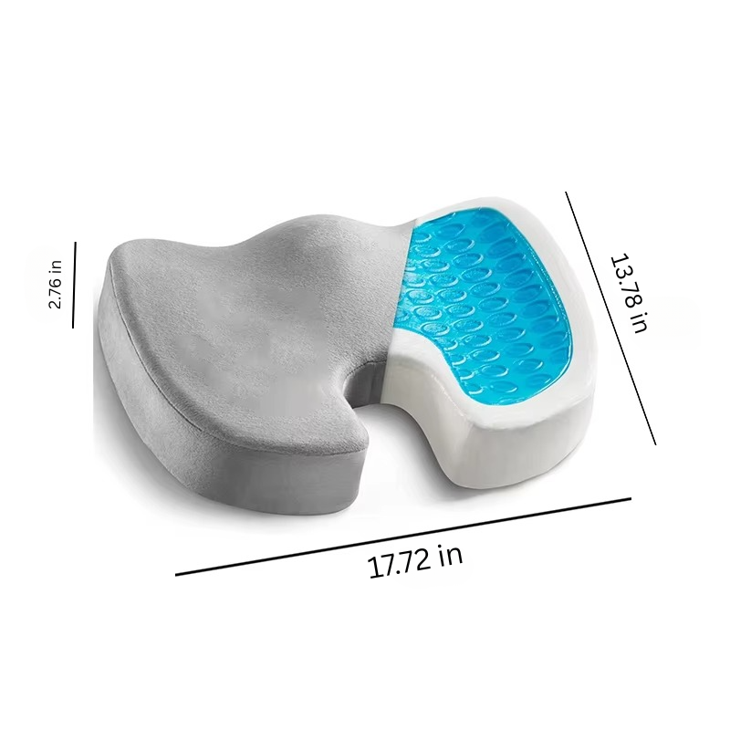 Soft Orthopedic Chair Cushion with Non Slip Base