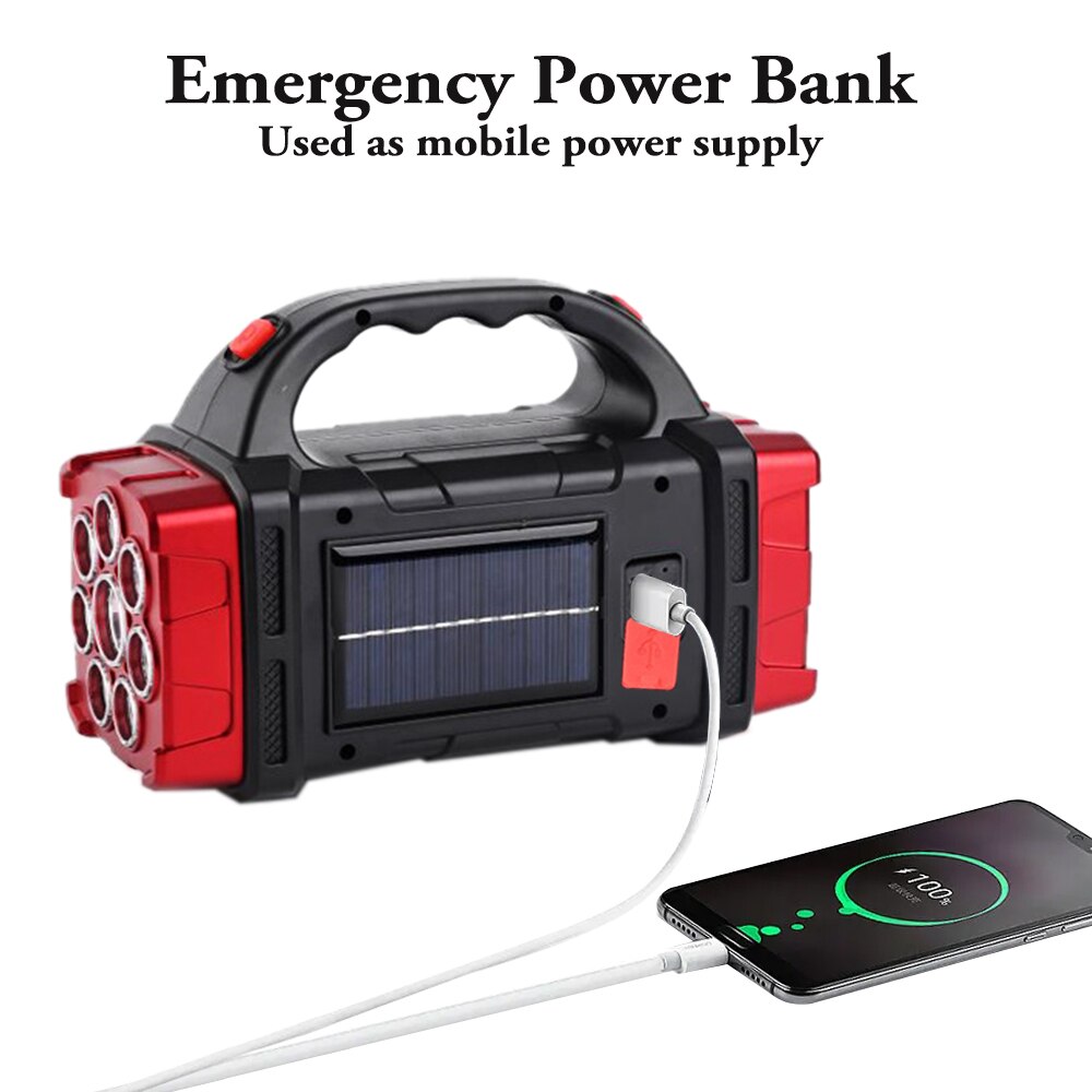 Compact Solar Powered LED Light Battery Charger