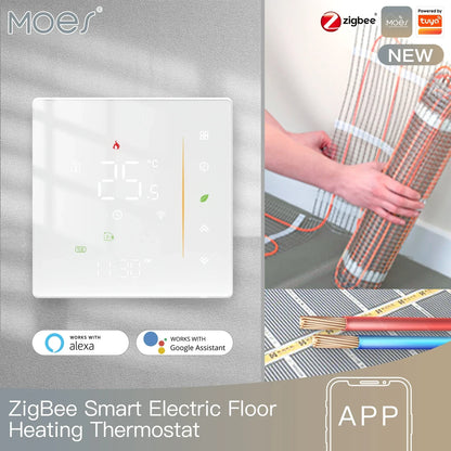 Smart Glass Thermostat Wall Mount Energy Efficient Hub