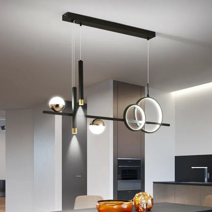 Sleek Slim LED Pendant Light with Remote Dimmer Control