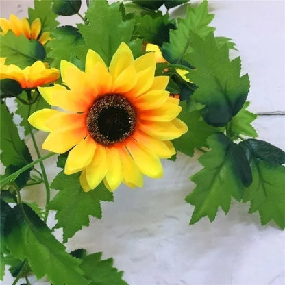 Beautiful Artificial Sunflower Hanging Garland 2.6m Long