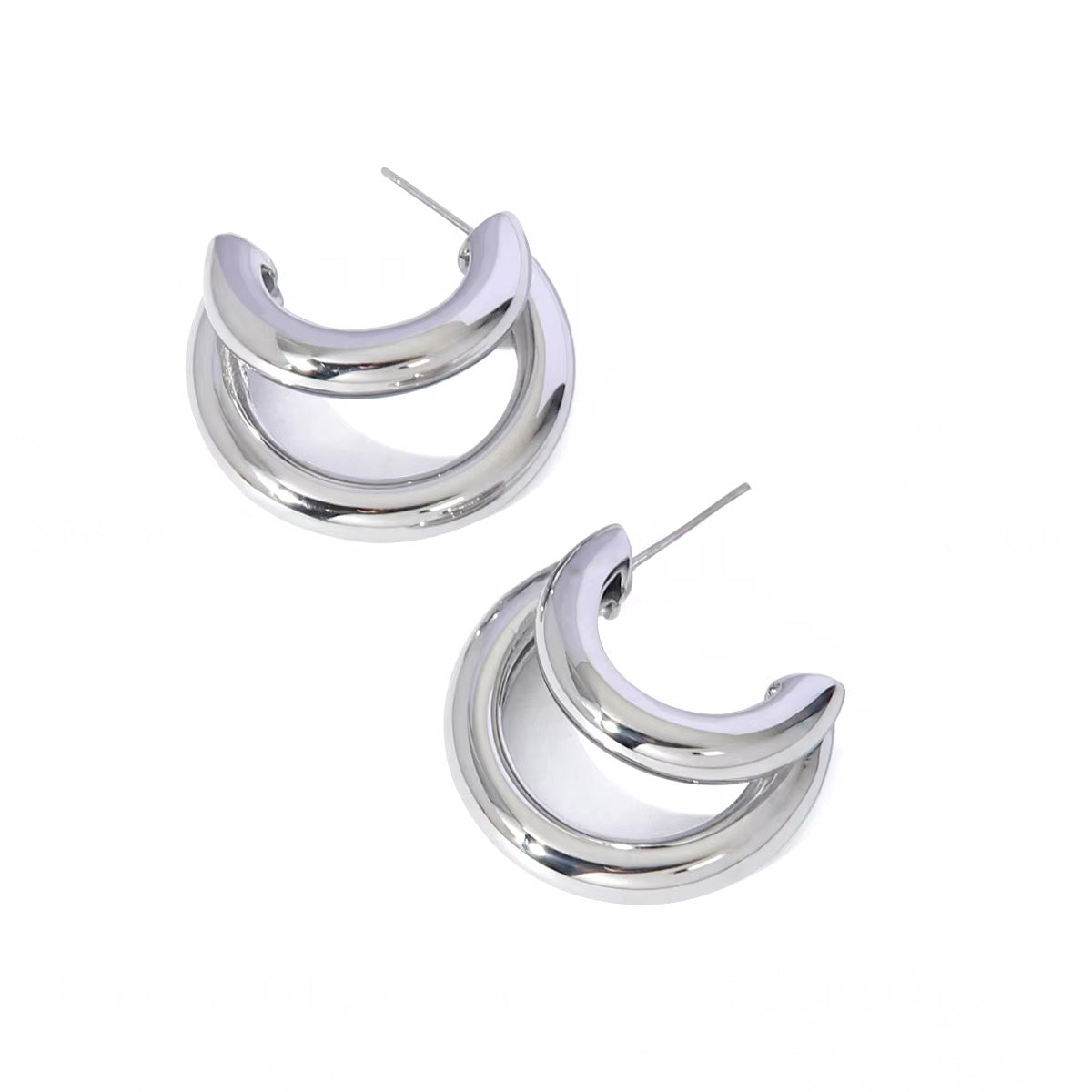 Classic Crescent Moon Drop Earrings