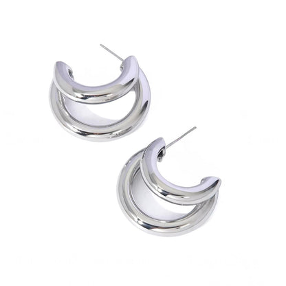 Classic Crescent Moon Drop Earrings