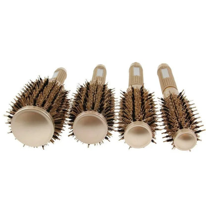 Premium Round Hair Brush Set with Ceramic Bristles