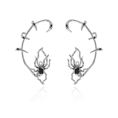 Dark Spider Web Drop Earrings - Luxicro
