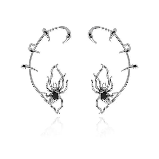 Dark Spider Web Drop Earrings - Luxicro
