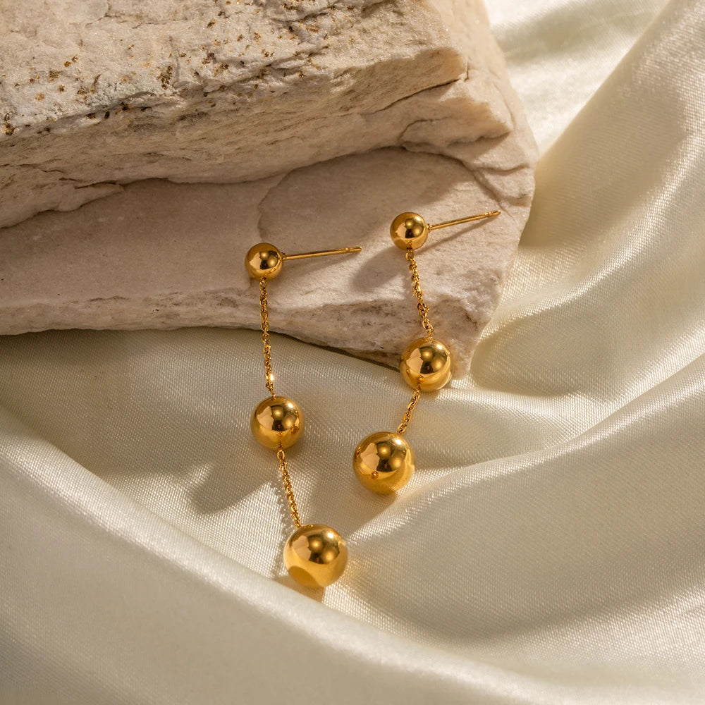 Sparkling Dangling Beaded Chandelier Earrings